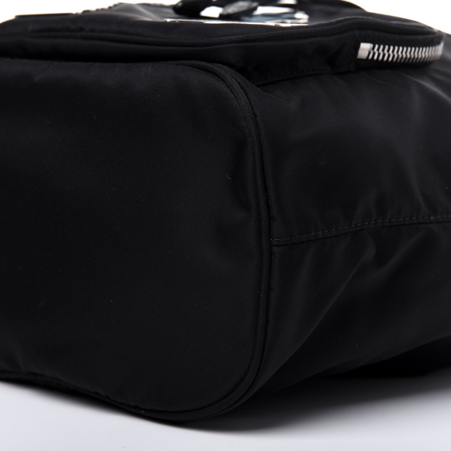 Prada Tessuto Nylon Saffiano Smalto Mini Bucket Crossbody Bag Black 10 of 12