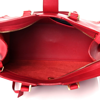 Saint Laurent Calfskin Small Classic Y Cabas Red 7 of 11