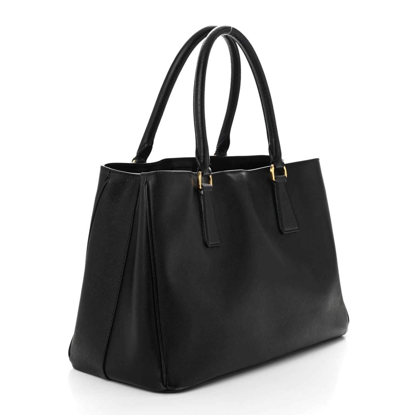 Saffiano Lux Medium Tote Black