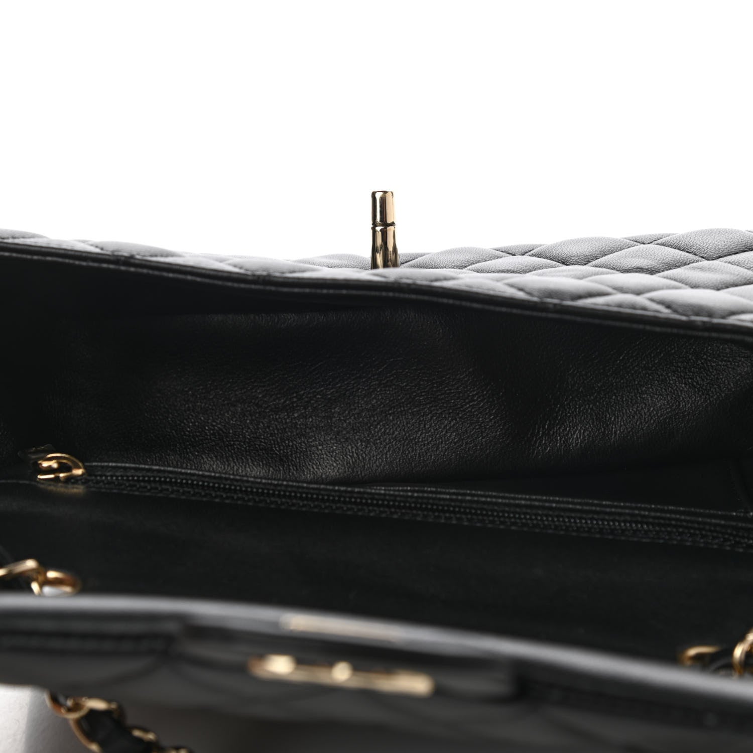 Chanel Lambskin Quilted Mini Rectangular Flap Black 6 of 12