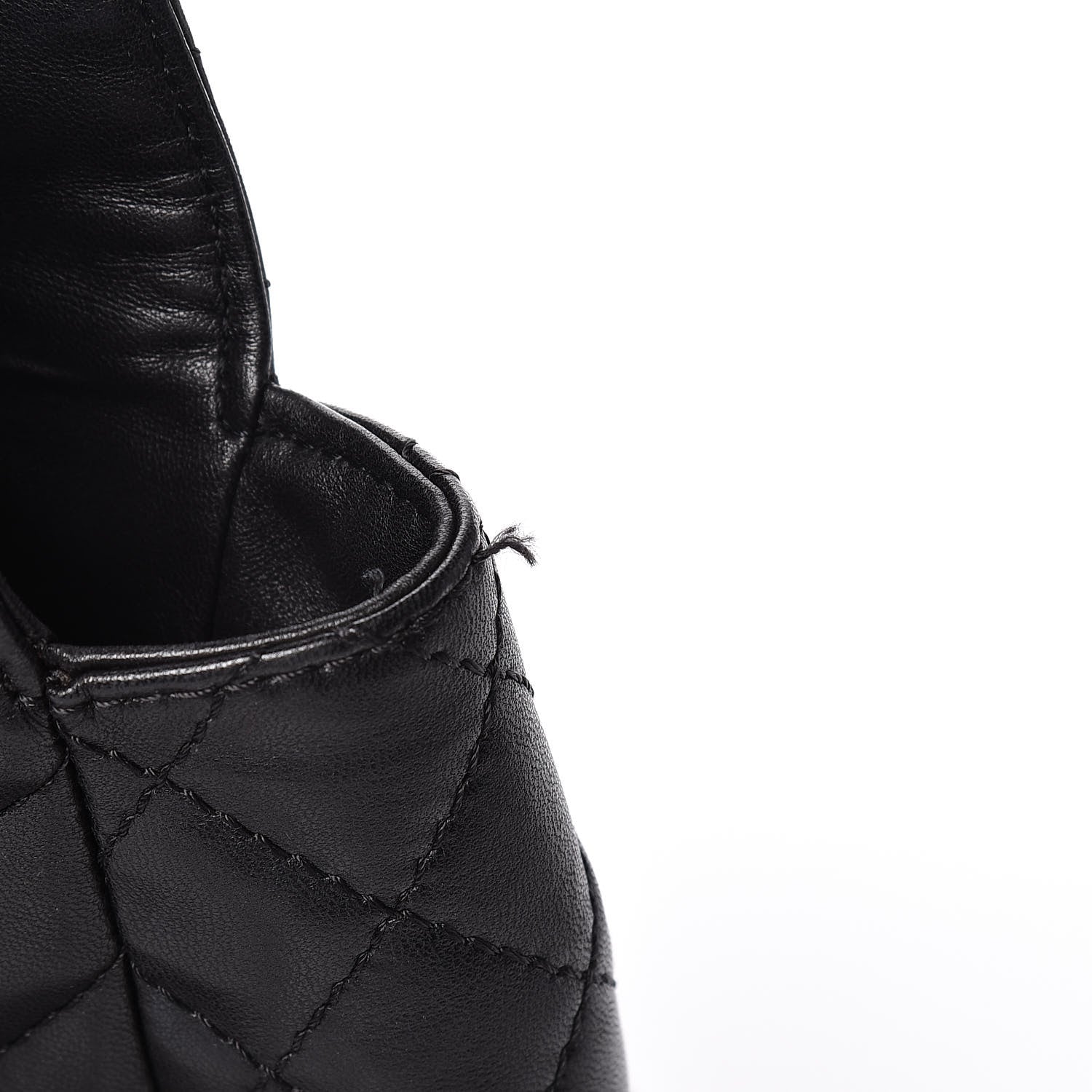 Chanel Lambskin Surpique Chevron Quilted Tote Black 10 of 14