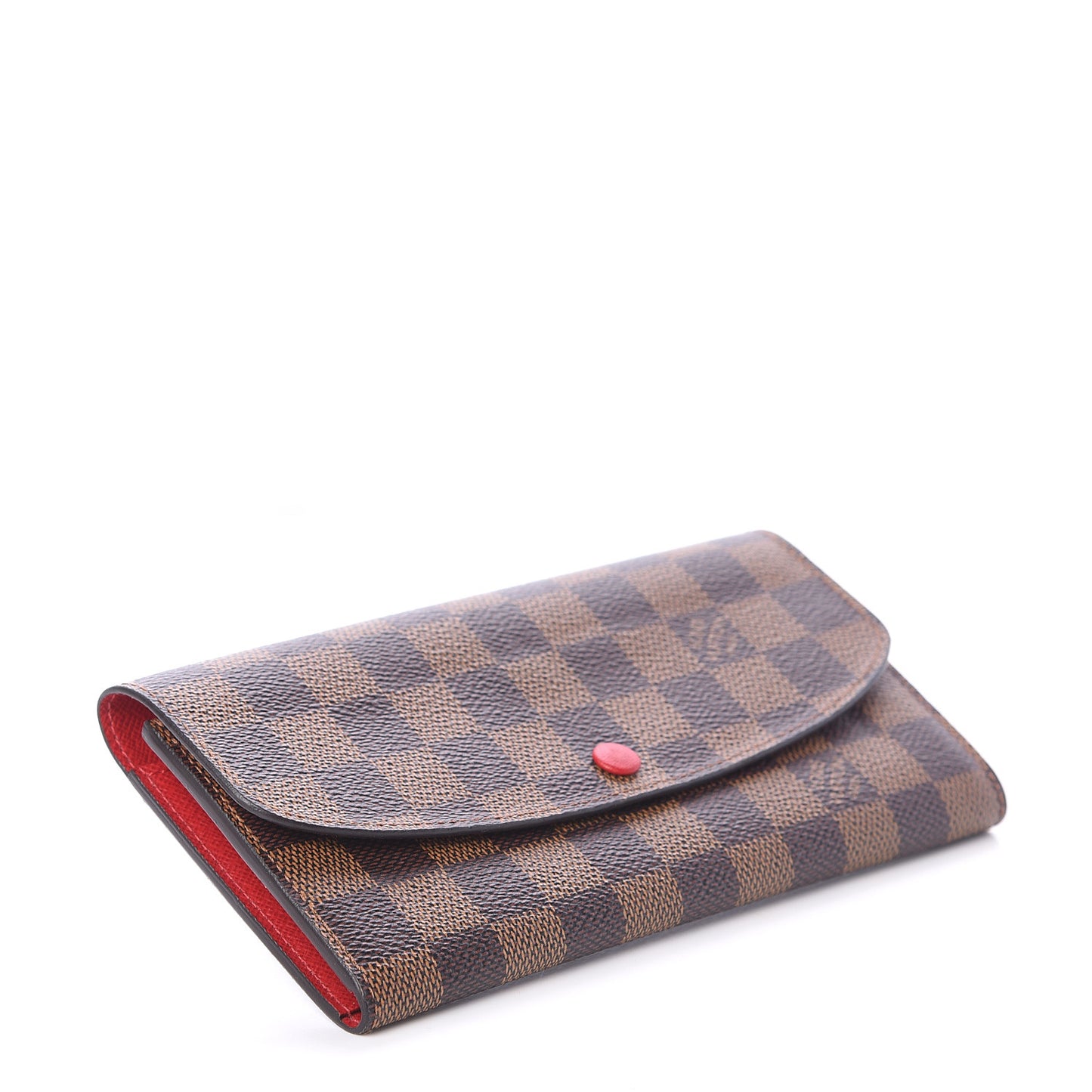 Damier Ebene Emilie Wallet Red