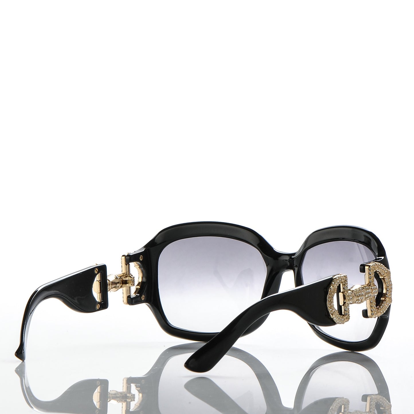 Crystal Bamboo Horsebit Sunglasses 3017/S Black