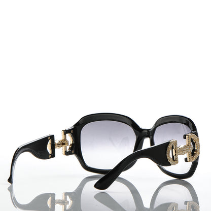 Gucci Crystal Bamboo Horsebit Sunglasses 3017/S Black 4 of 9
