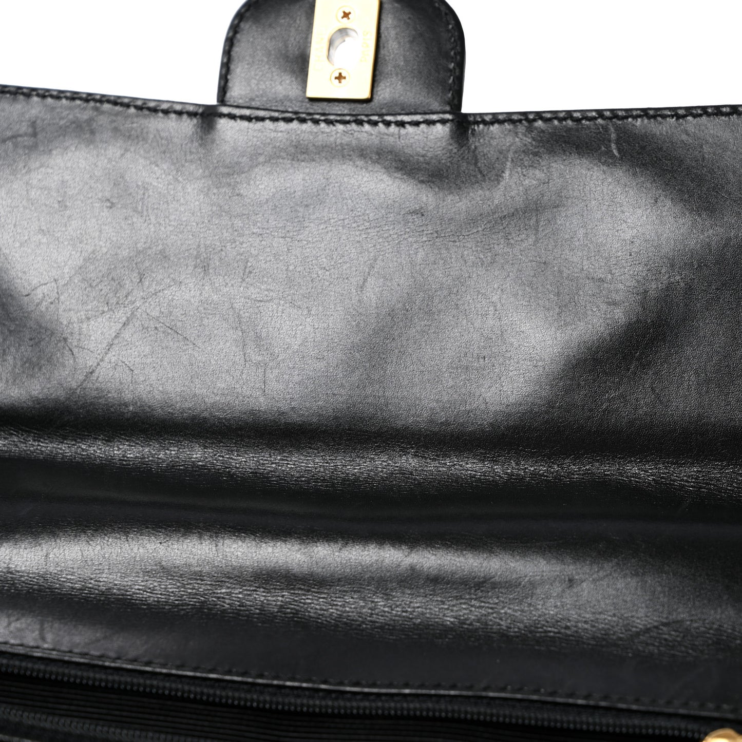 Lambskin Bekko Resin Medium Single Flap Black