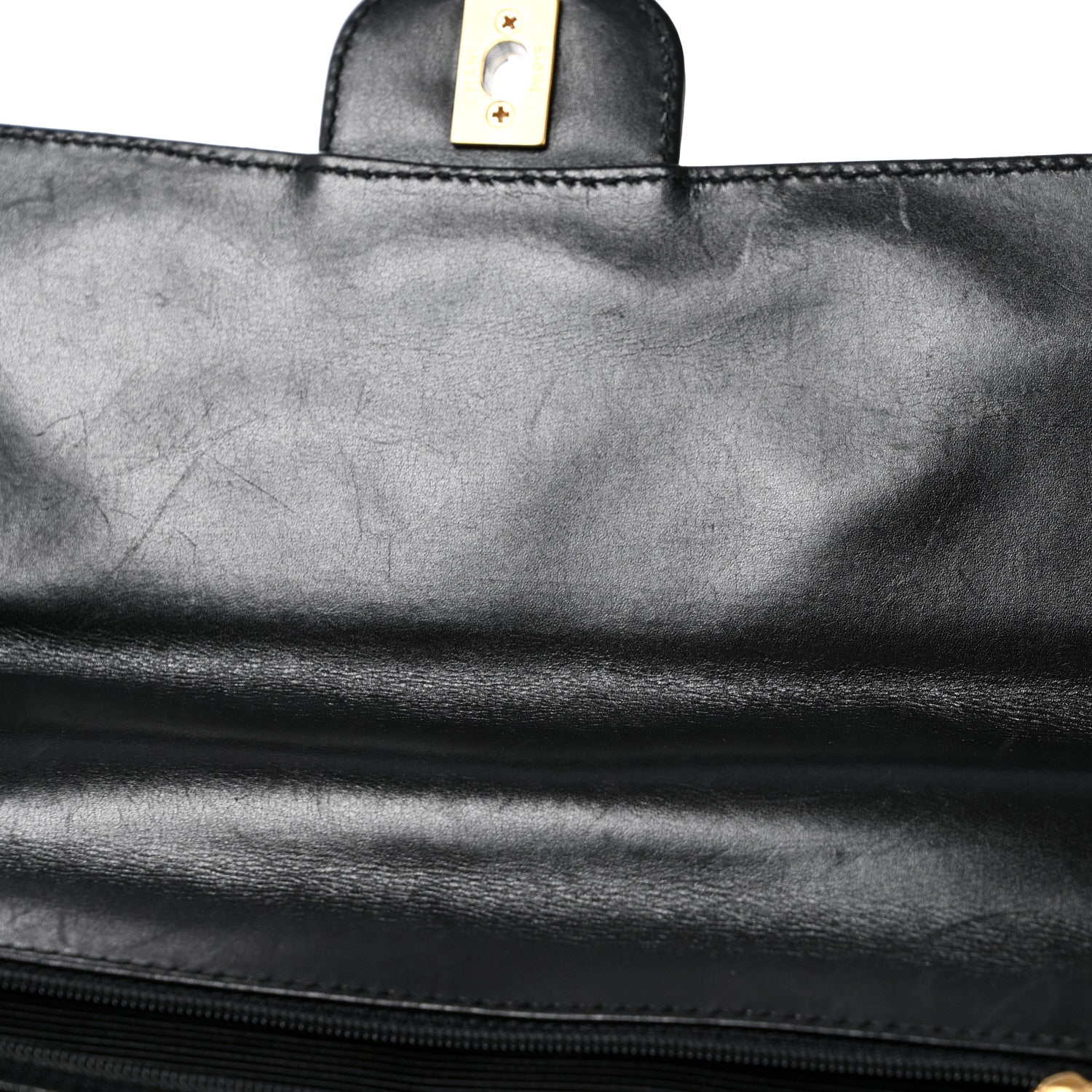 Chanel Lambskin Bekko Resin Medium Single Flap Black 12 of 14