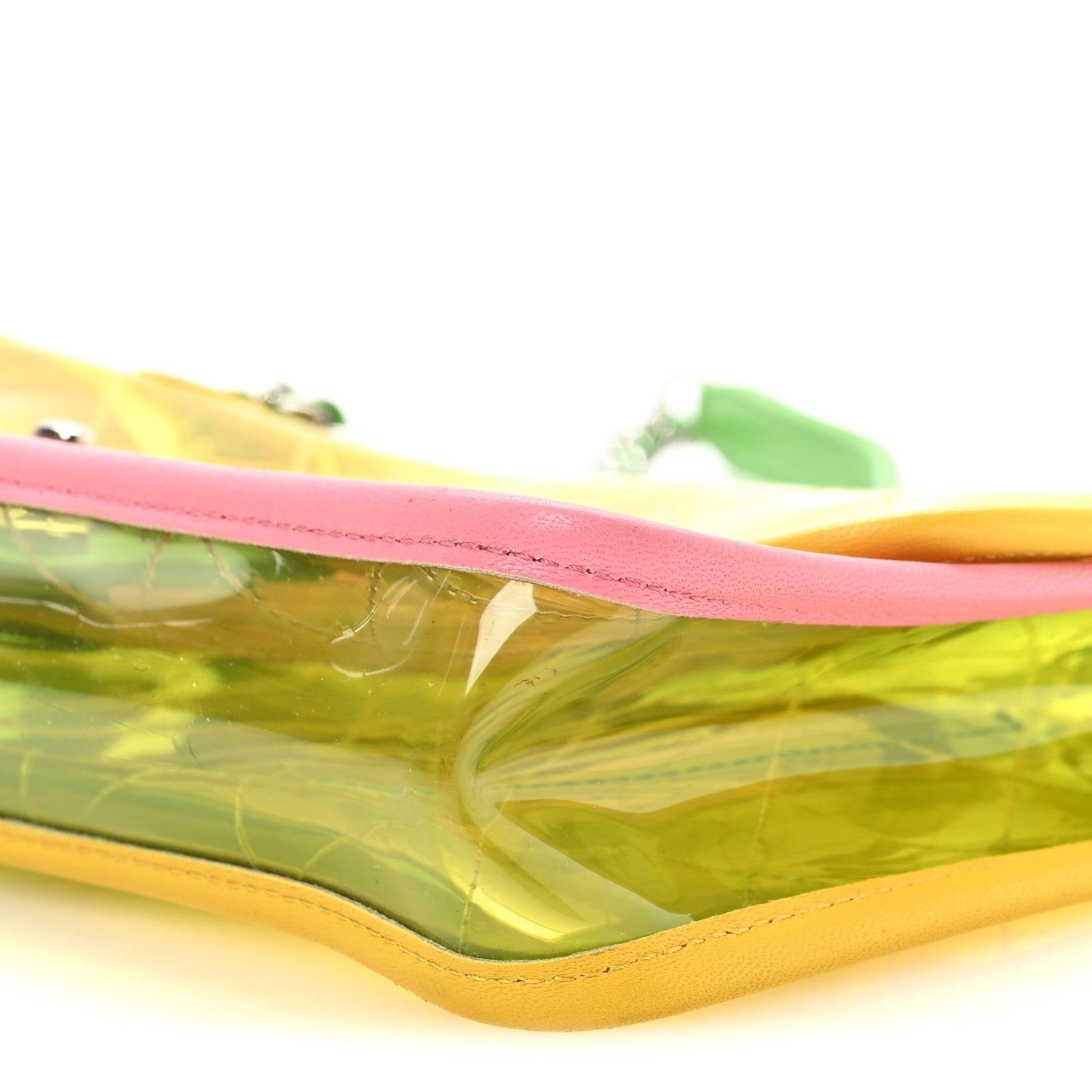 Chanel Lambskin PVC Quilted Mini Coco Splash Flap Yellow Green Pink 10 of 10