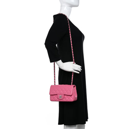 Chanel Lambskin Quilted Mini Rectangular Flap Pink 2 of 10