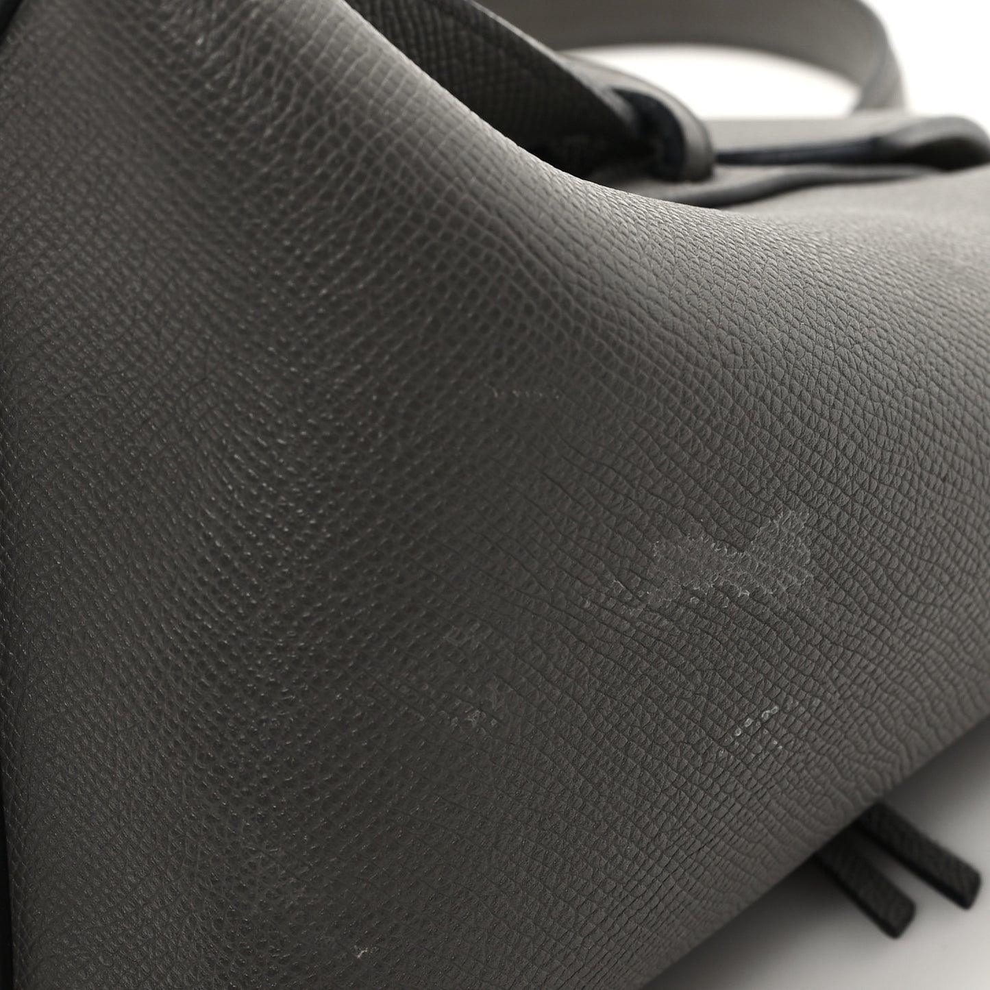 Grained Calfskin Mini Belt Bag Grey