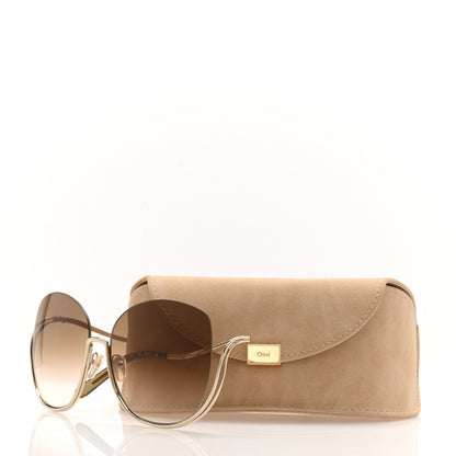 Chloe Oversized Round Milla Sunglasses CE125S Gold 7 of 7