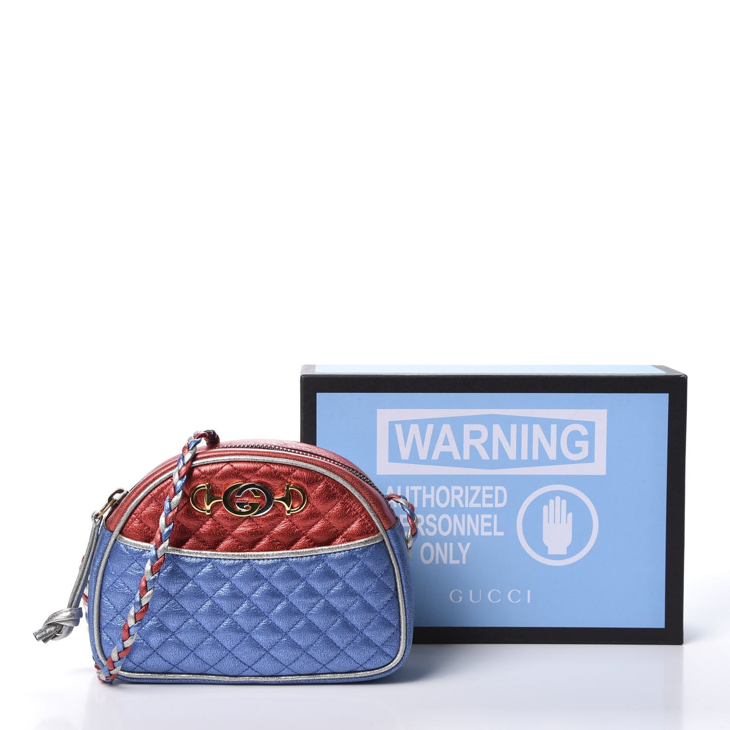 Laminated Nappa Trapuntata Mini Zumi Dome Shoulder Bag Rosso Marine Argento