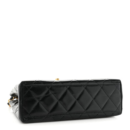 Chanel Shiny Aged Calfskin Quilted Nano Kelly Shopper Black 4 of 9