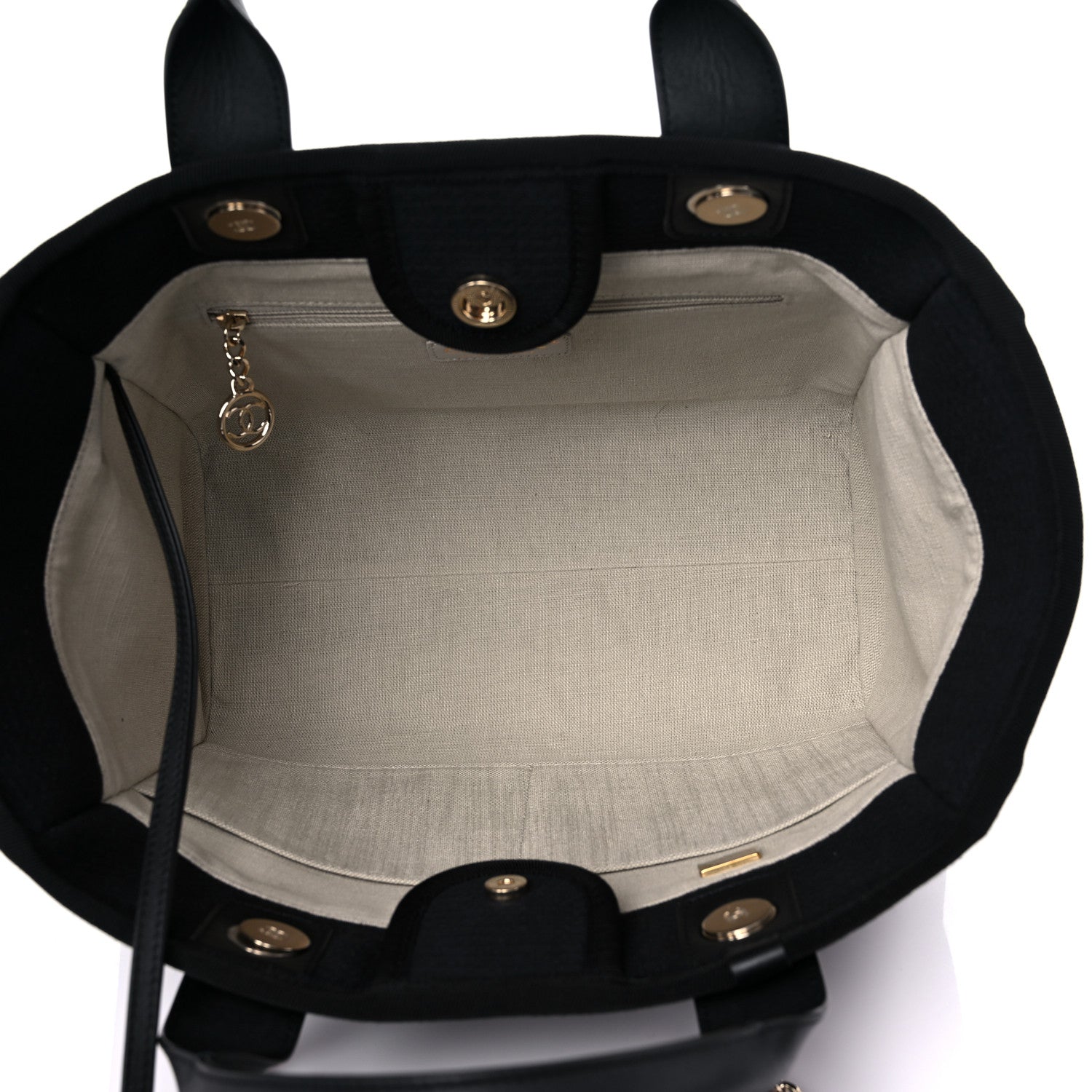 Chanel Mixed Fibers Small Deauville Tote Black 6 of 12