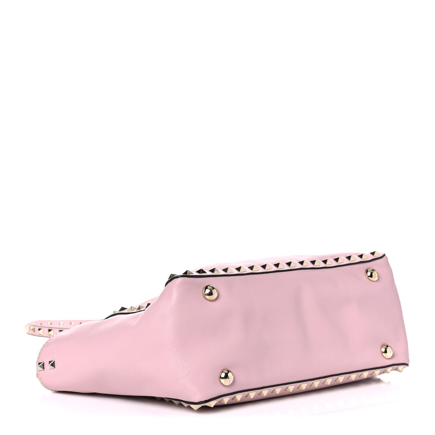Valentino Garavani Vitello Small Rockstud Tote Water Rose 3 of 13