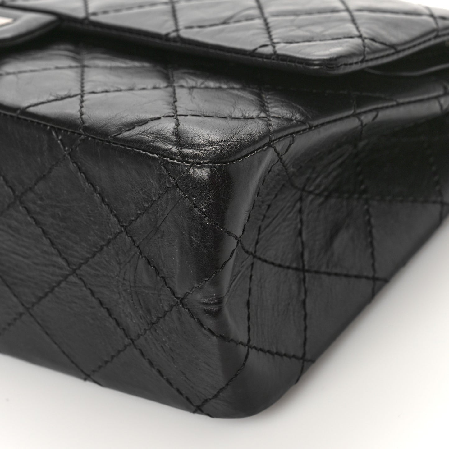 Aged Calfskin Quilted 2.55 Reissue 226 Flap Black