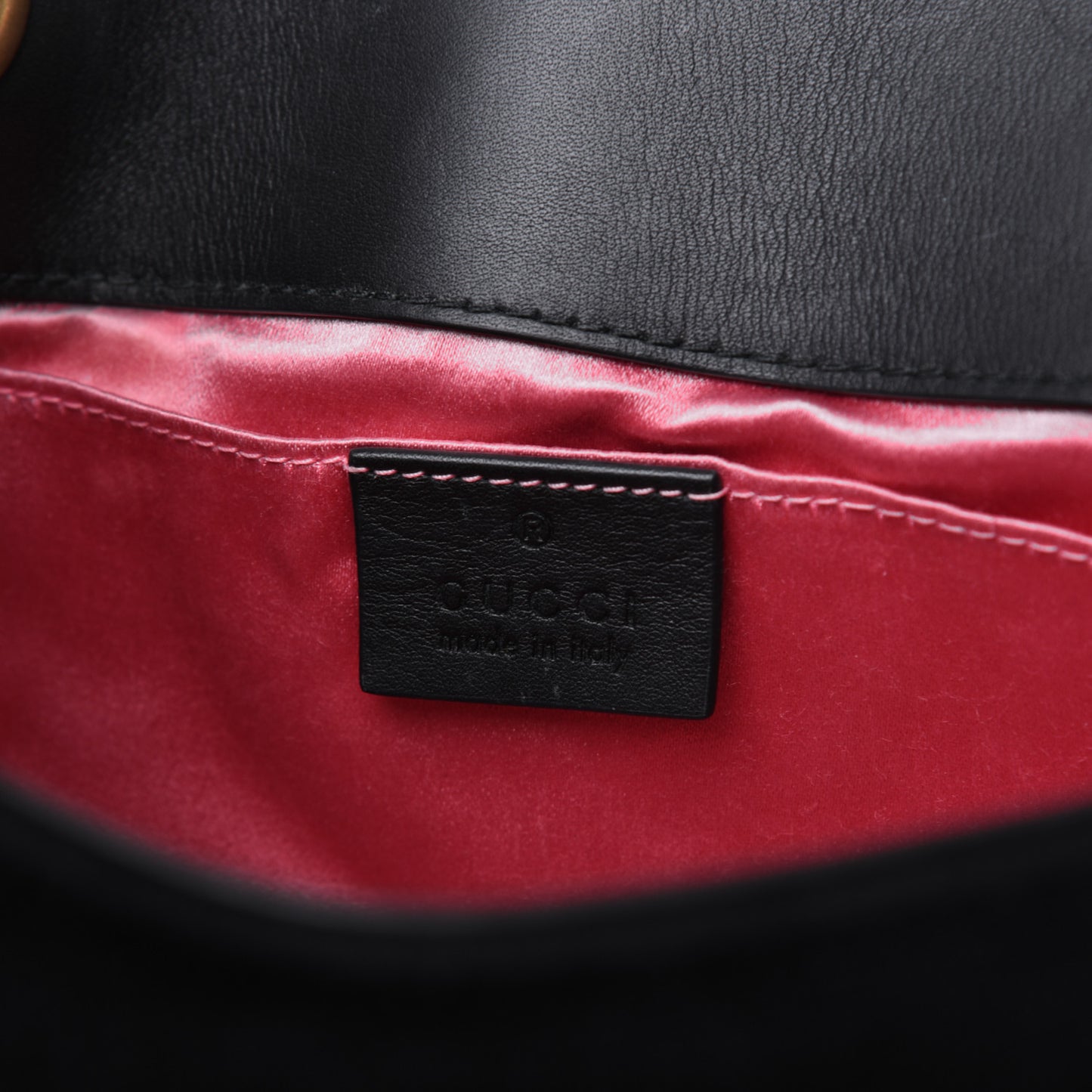 Velvet Matelasse Mini GG Marmont Shoulder Bag Black