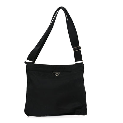 Prada Nylon Flat Messenger Bag Black 1 of 17