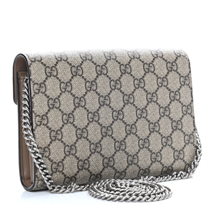 Gucci GG Supreme Monogram Mini Dionysus Chain Wallet Beige Taupe 3 of 9