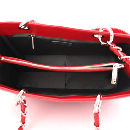 Chanel Caviar Quilted Grand Shopping Tote GST Red 5 of 12