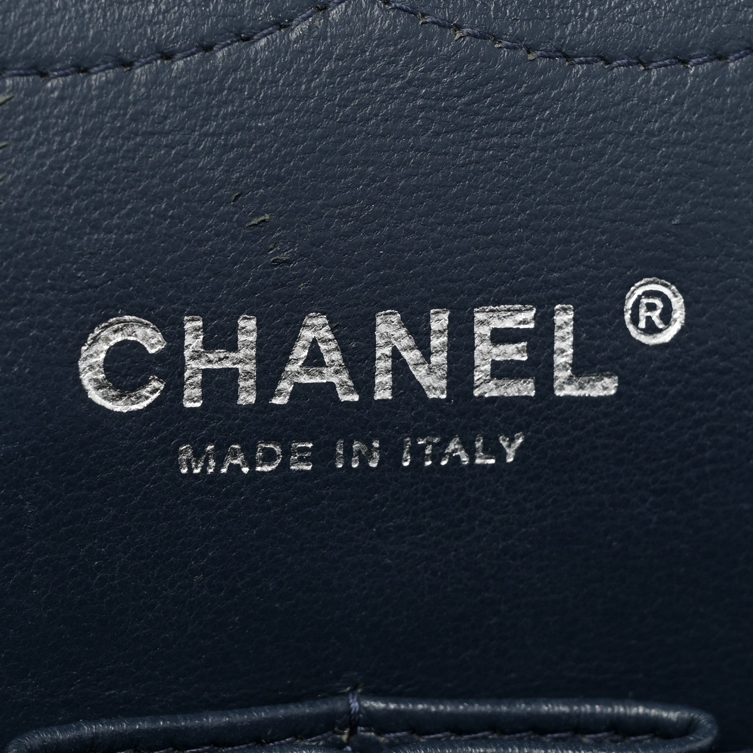 Chanel Caviar Quilted Jumbo Double Flap Navy Blue 6 of 21