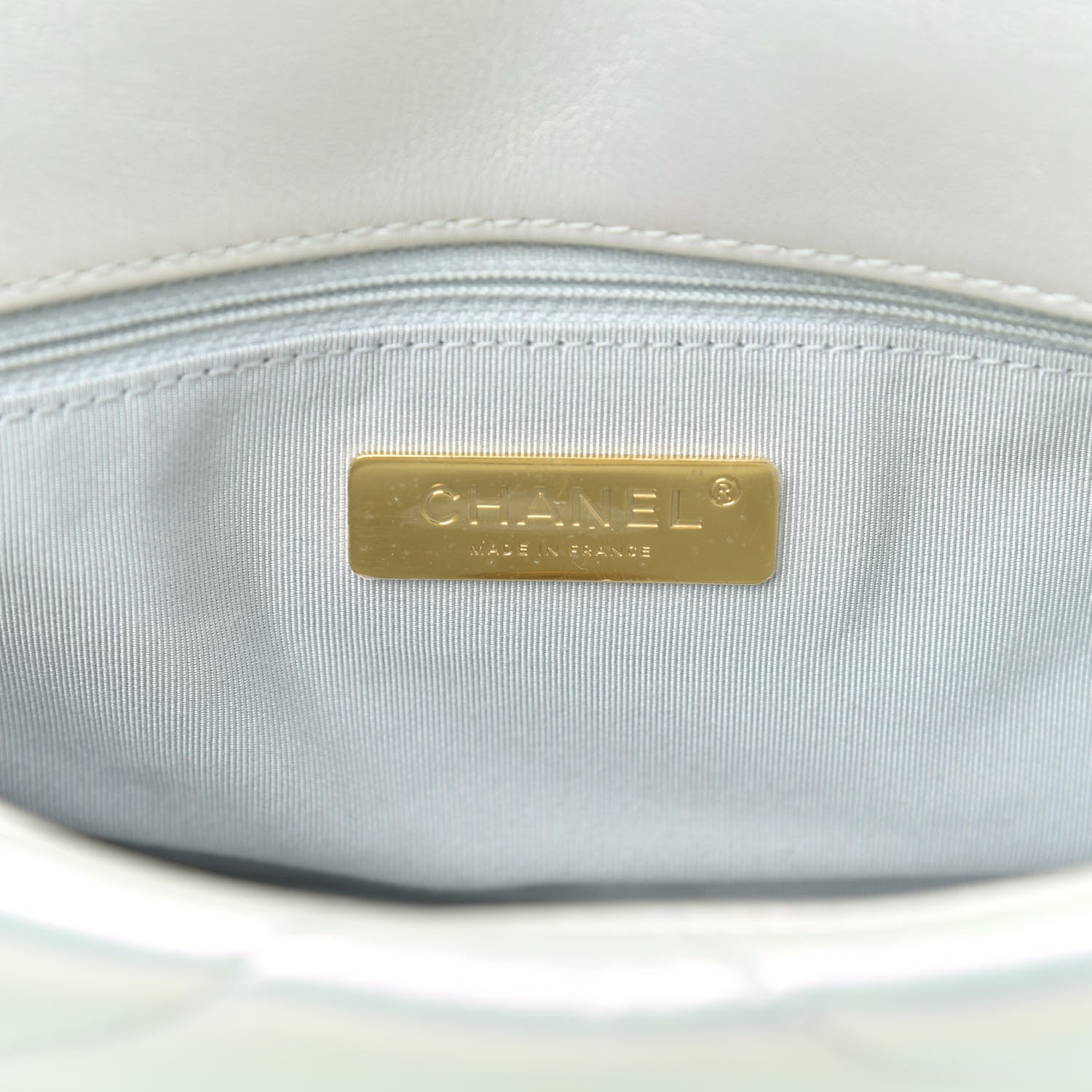 Chanel Iridescent Calfskin Quilted Medium Chanel 19 Flap White 6 of 12