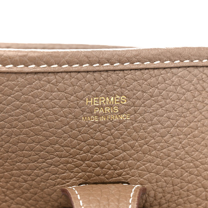 Hermes Taurillon Clemence Evelyne III PM Etoupe 6 of 14