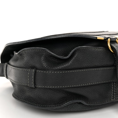 Chloe Grained Calfskin Medium Marcie Saddle Bag Black 9 of 14