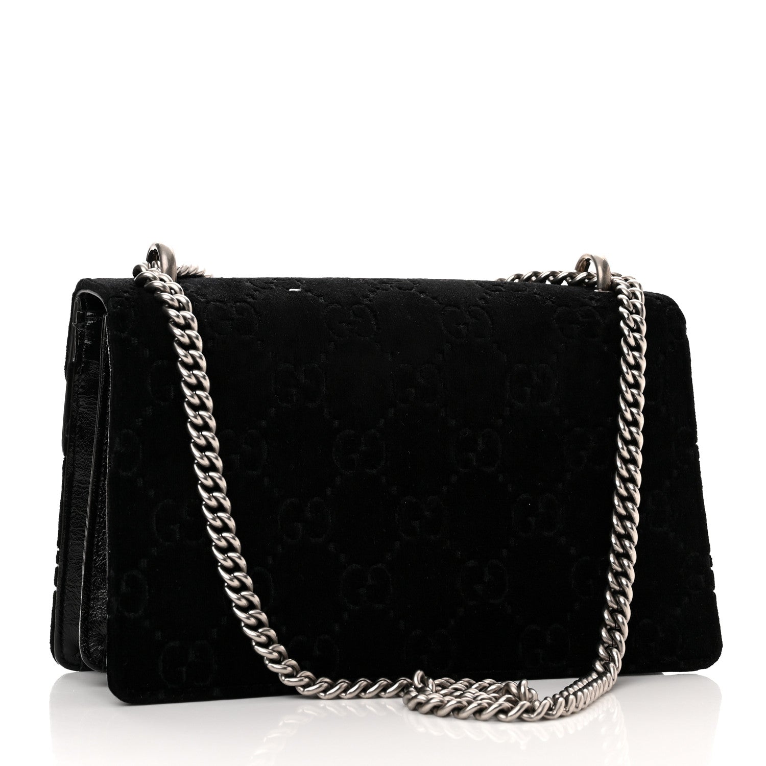 Gucci Velvet GG Monogram Small Dionysus Shoulder Bag Black 3 of 10