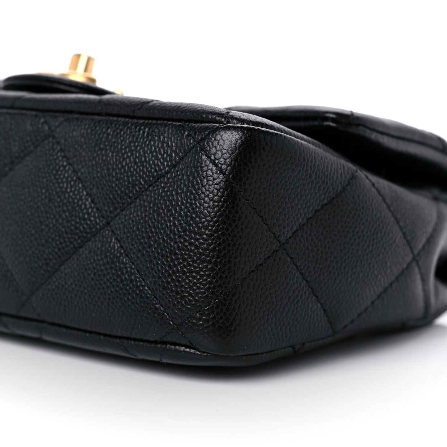 Caviar Quilted Mini Sweetheart Flap Black