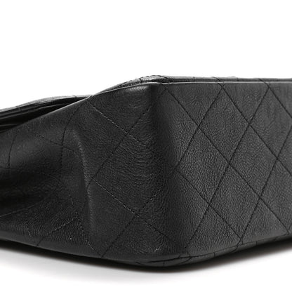 Chanel Crumpled Calfskin Quilted Jumbo Double Flap So Black 8 of 9