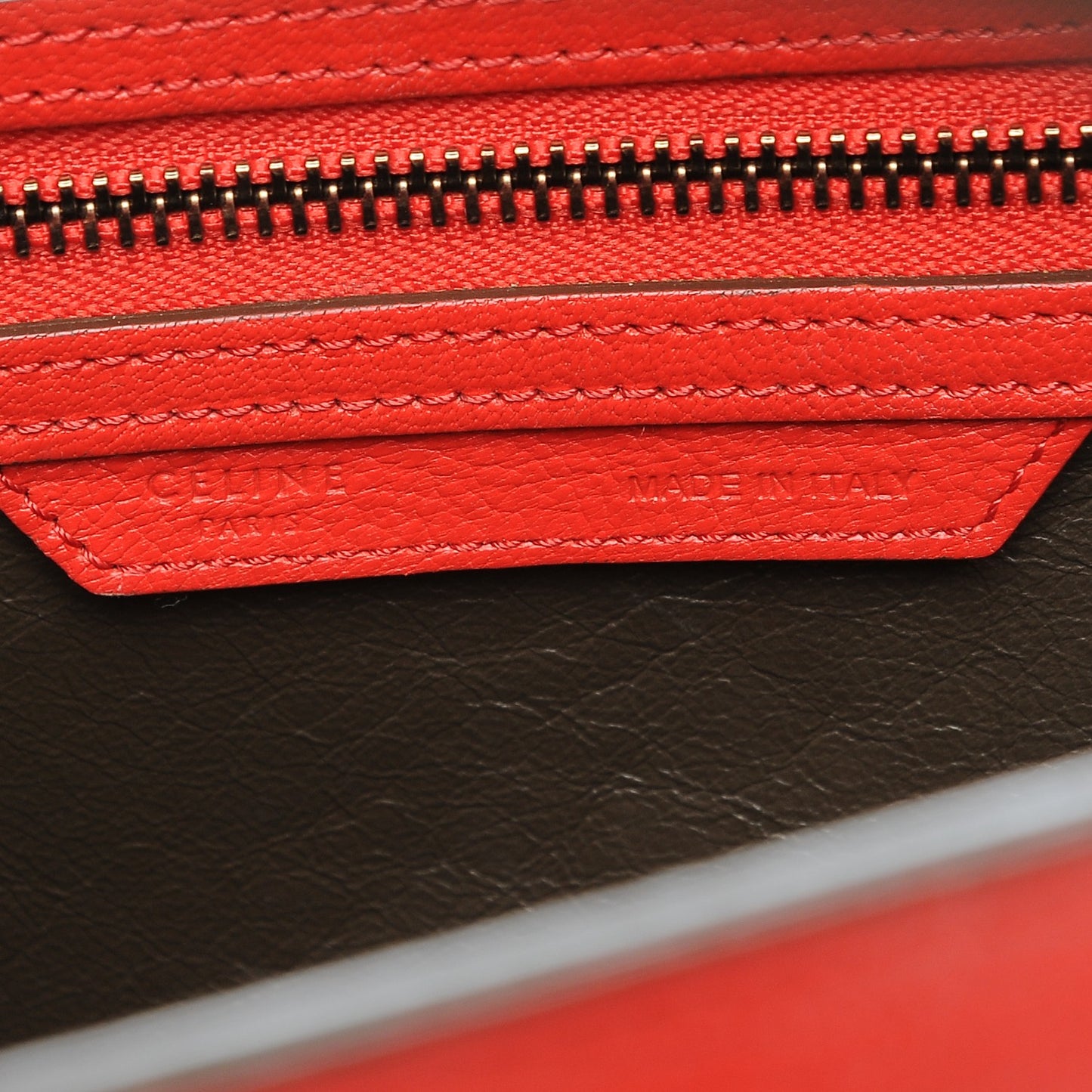 Goatskin Micro Bi-Color Luggage Red
