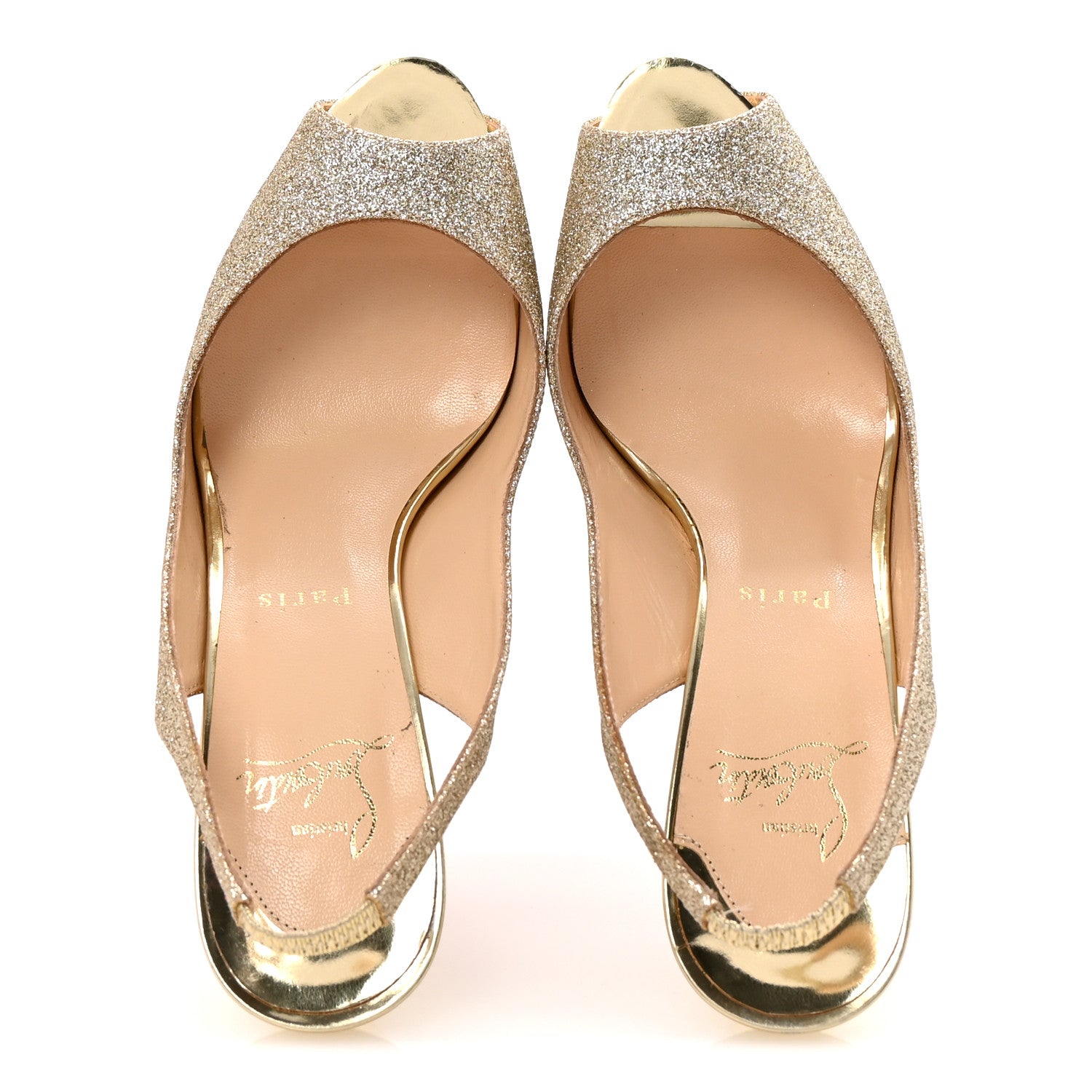Christian Louboutin Glitter No Prive 100 Pumps 37.5 Platine 2 of 8