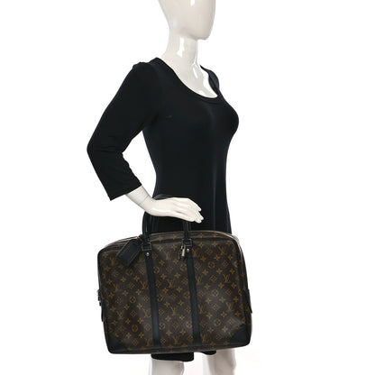 Louis Vuitton Monogram Macassar Porte Documents Voyage Soft Briefcase 2 of 8