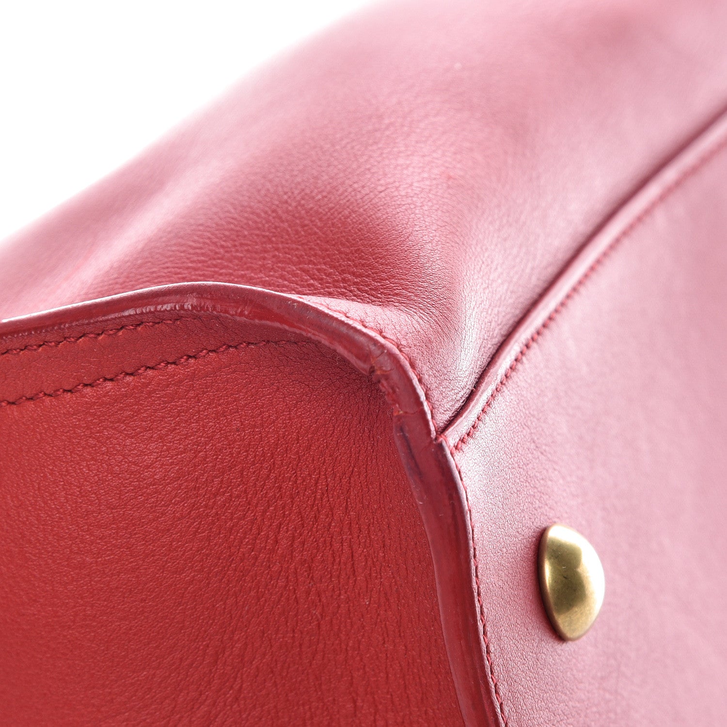 Saint Laurent Calfskin Small Classic Y Cabas Red 12 of 13