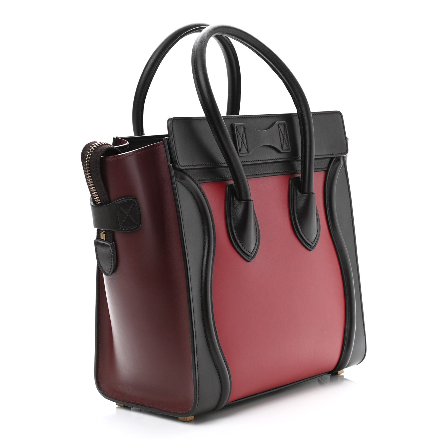 Smooth Calfskin Micro Tri-Color Luggage Micro Red