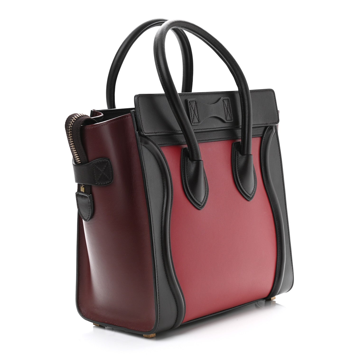Celine Smooth Calfskin Micro Tri-Color Luggage Micro Red 3 of 10
