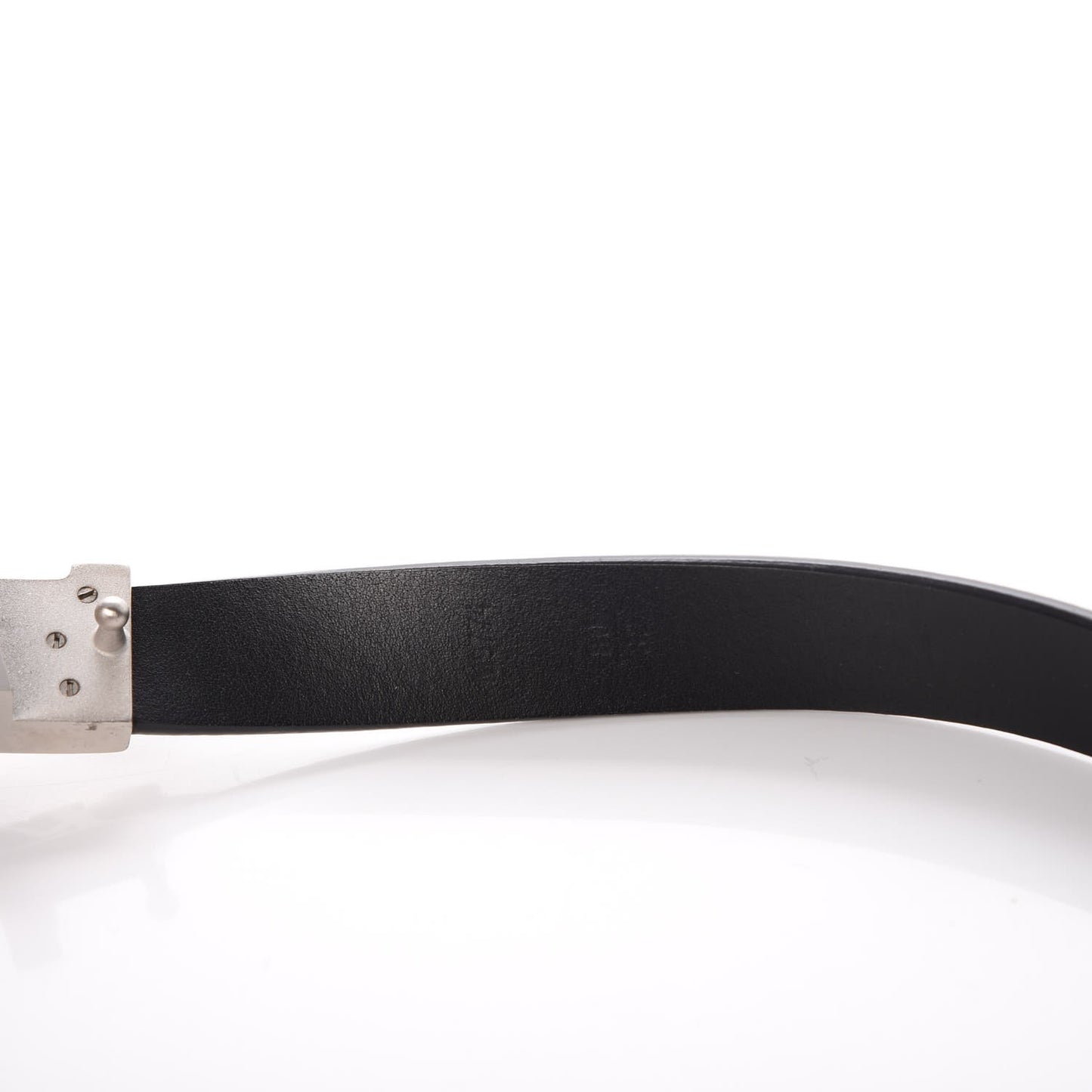 Calfskin Embossed 20MM LV Initiales Belt 80 32 Silver