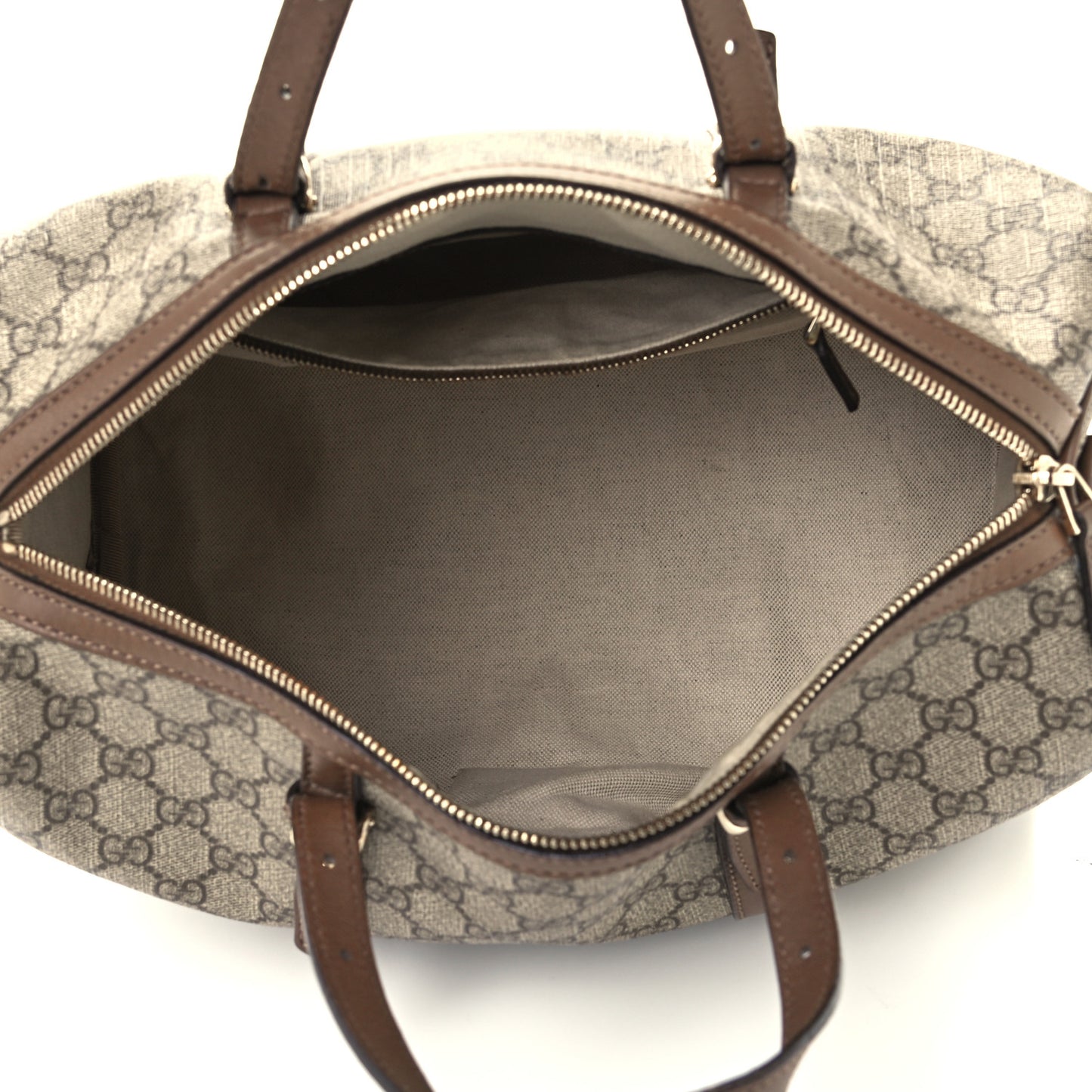 GG Supreme Monogram Margaux Calfskin Medium Nice Boston Beige Ebony Acero