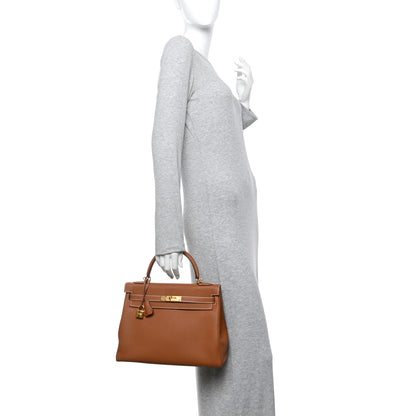 Hermes Togo Kelly Retourne 32 Gold 2 of 21