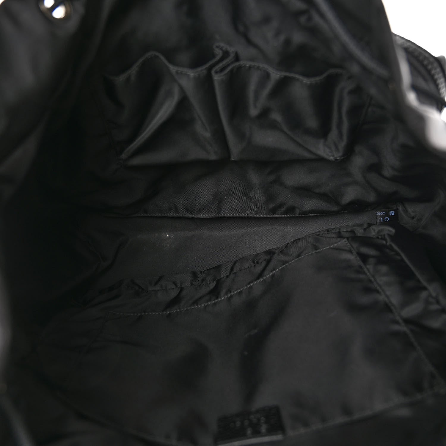 Gucci Nylon Monogram Medium Light Single Buckle Backpack Black 5 of 10