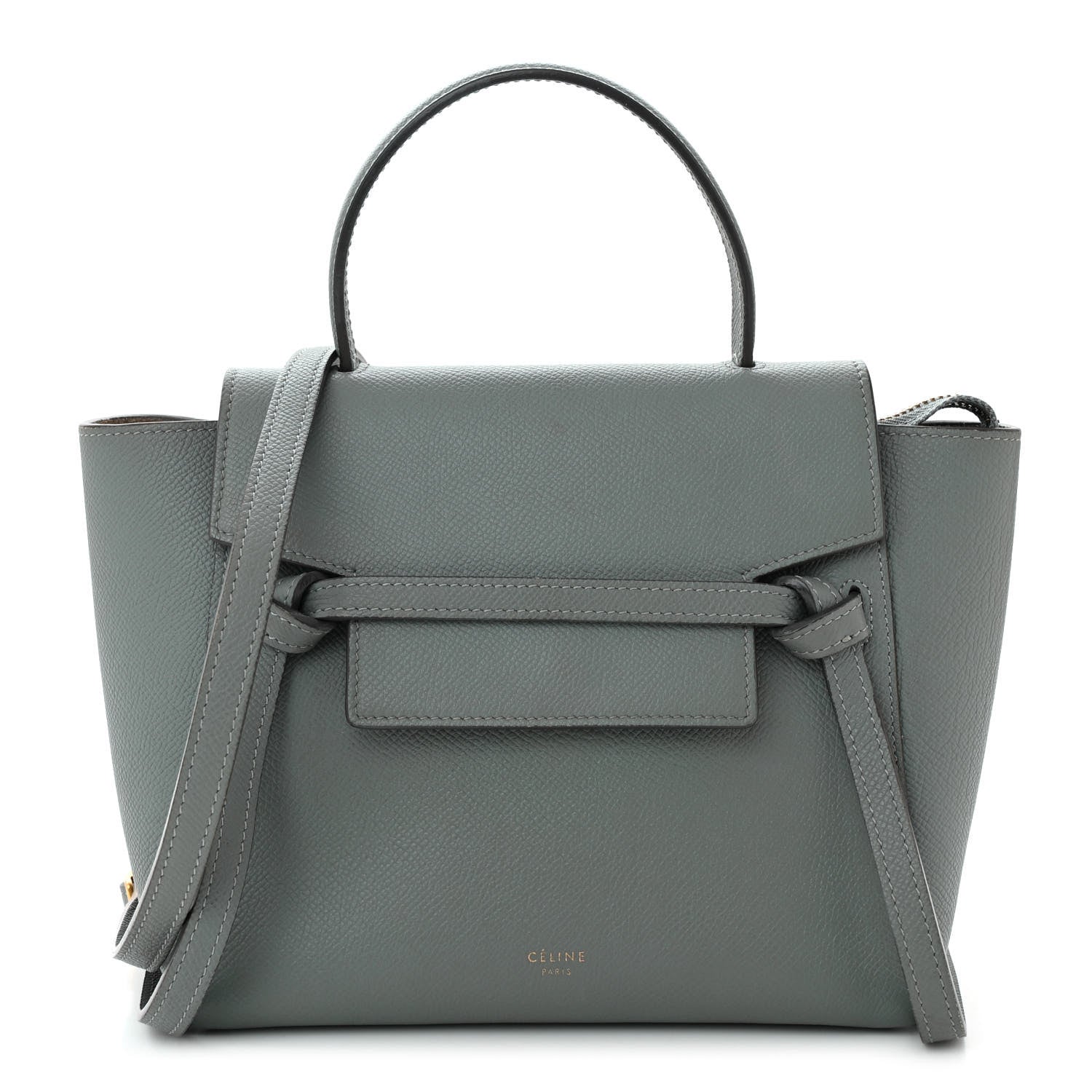 Celine Grained Calfskin Nano Belt Bag Storm 1 of 10