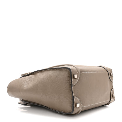Celine Drummed Calfskin Micro Luggage Souris 4 of 9