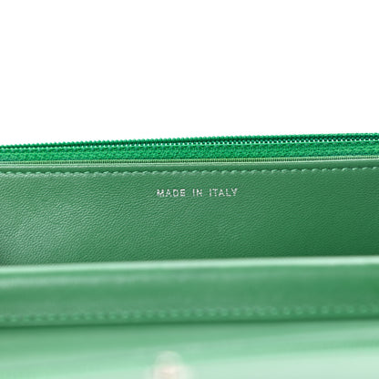 Chanel Lambskin Quilted Boy Wallet On Chain WOC Green 7 of 15