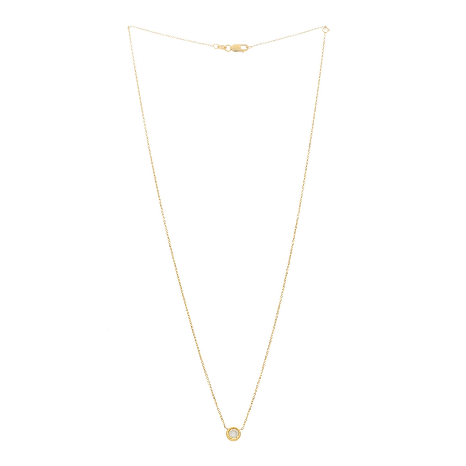 Roberto Coin 18K Yellow Gold Diamond .25ct Diamonds By The Inch Necklace 3 of 8