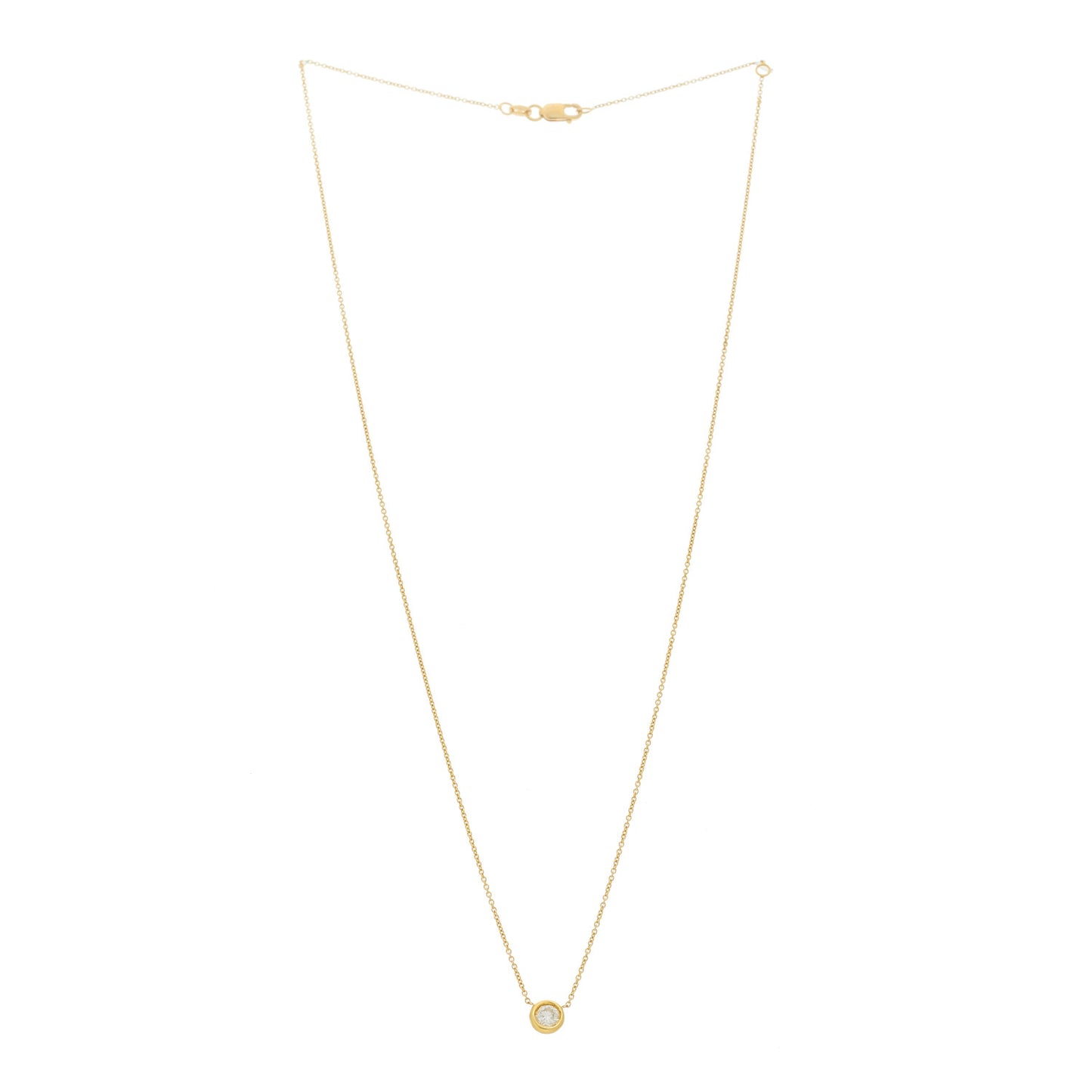 18K Yellow Gold Diamond .25ct Diamonds By The Inch Necklace