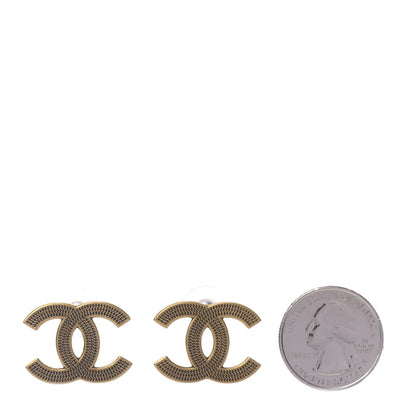 Chanel Metal CC Chain Earrings Gold 2 of 6