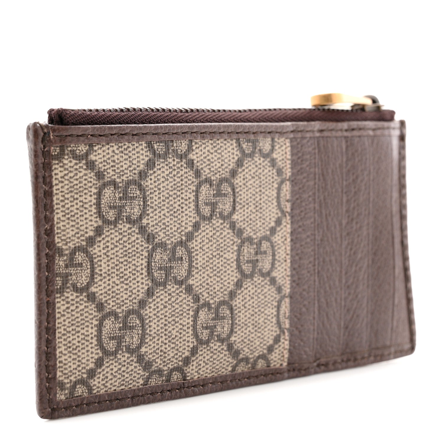 Gucci GG Supreme Monogram Web Ophidia Coin Case Brown 3 of 8