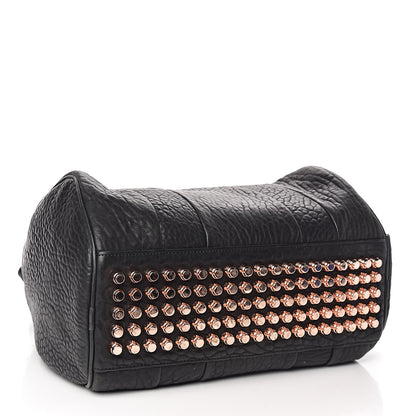 Alexander Wang Pebbled Lambskin Rocco Black Rose Gold Hardware 4 of 9