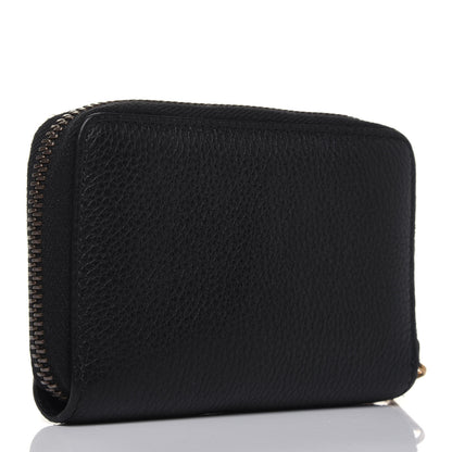 Gucci Calfskin Logo Zip Around Card Case Black 3 of 9