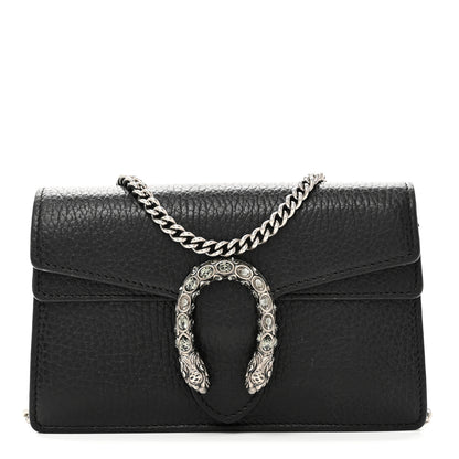 Gucci Calfskin Super Mini Dionysus Shoulder Bag Black 1 of 10